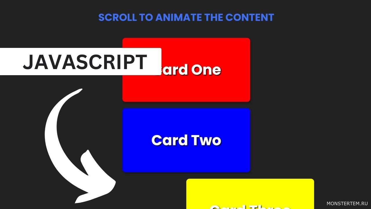 Как анимировать контент при прокрутке используя HTML CSS и JavaScript